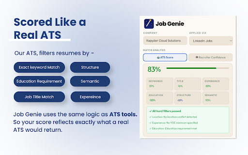 Job Genie - Job Application Tracker and ATS Resume Checker :: Job Application Tracker and ATS Resume Checker — auto-extract job details to Google Sheets and score your resume instantly