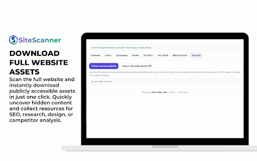SiteScanner - SEO, AEO, CSS & Website Tech Stack Analyzer :: Professional website intelligence toolkit for SEO audits, AI visibility, tech stack analysis, and asset downloads.
