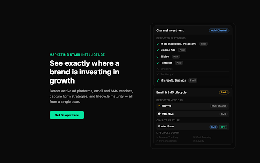 Scoprr :: Instant store economics snapshot for ecommerce storefronts using publicly available data.