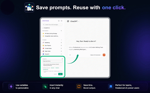 ChatHub – AI Folders & Prompts for ChatGPT, Claude, Gemini & more :: Organize ChatGPT, Claude, Gemini, Perplexity & Grok chats into folders. Search, export, sync. By Approid Tech.