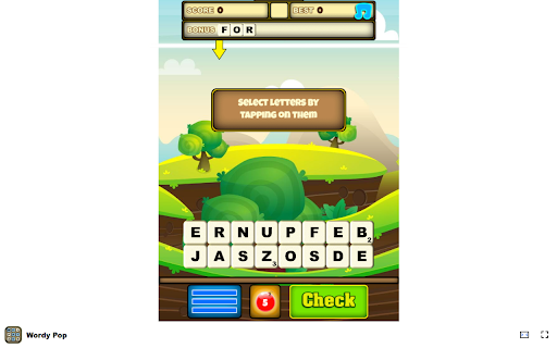 Wordy Pop - Form words quickly before the board fills up! :: Wordy Pop: A relaxing offline word game that challenges your vocabulary skills. Create words and score high!