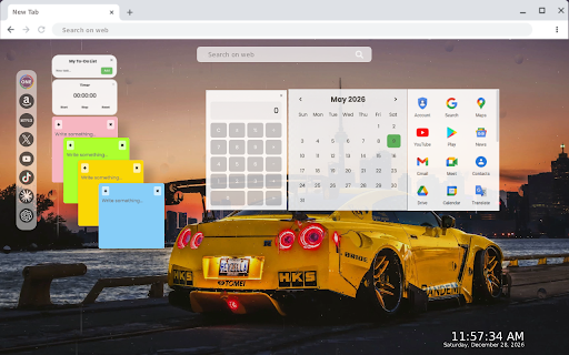 Yellow Nissan GTR Rain Live Wallpaper :: Yellow Nissan GTR Rain Live Wallpaper - Live HD video wallpaper for your Chrome new tab.