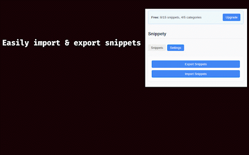 Snippety Free :: Expand shortcuts into full text snippets with placeholders