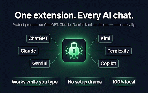 SafePrompt :: Redacts secrets and PII in AI prompts. 100% local, free.