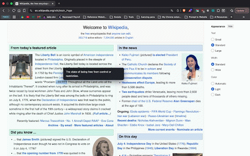 WordSense AI :: Shows the meaning of a selected word using a tooltip.