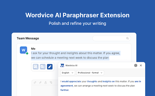 Wordvice AI Writing Assistant: Grammar Checker, Translator, Paraphraser :: Unlock real-time proofreading, accurate translations, and smart paraphrasing suggestions, all within one powerful Google extension.