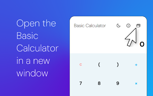 Basic Calculator :: Basic Calculator is a simple calculator extension for your browser