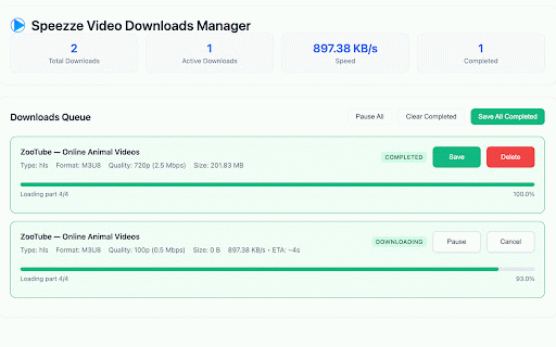 Speezze Video Downloader :: Advanced video downloader with M3U8/HLS stream support
