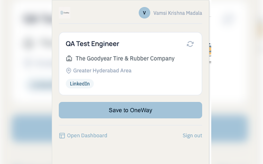 OneWay - Job Tracker :: Capture job details from any job board and autofill applications with one click