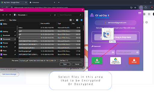 Encrypt Anything :: Securely encrypt and decrypt files using AES-256, and upload them to Google Drive.