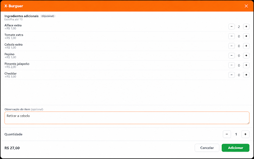 RestPro - Pedido pelo WhatsApp Web :: Monta e cria pedidos do RestPro direto na conversa do WhatsApp Web, usando o telefone e o nome do contato aberto.