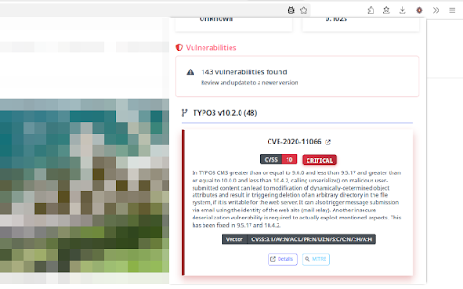 Xposer :: Detects website technologies, versions, and security vulnerabilities using Xposer.io API
