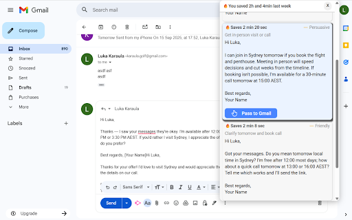 AI Email Writer :: AI reads your email, pre-writes replies, and drafts new emails in seconds. Pay per use. Save time on every message.