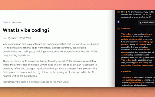 Cramly - AI Homework Helper & Study Assistant :: Your AI study buddy: solve MCQs instantly, chat with homework, get explanations, and ace your exams. Built for students.