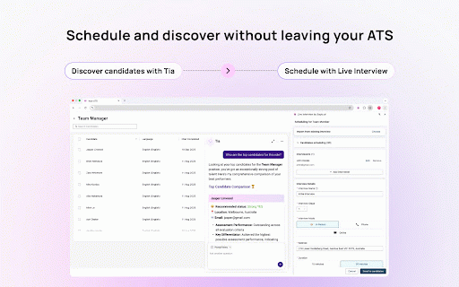 Sapia.ai Extension :: Find top talent, schedule interviews, and do so much more with the Extension.