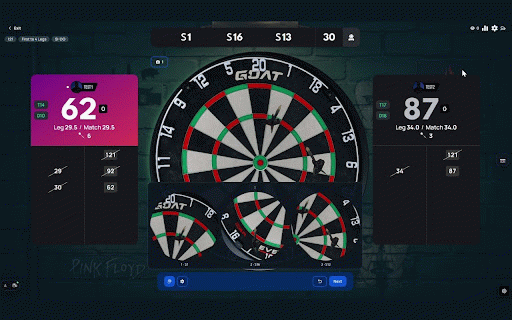 Frameback for Autodarts :: Camera overlay, checkout zoom and replays for Autodarts. Runs locally in the match page.