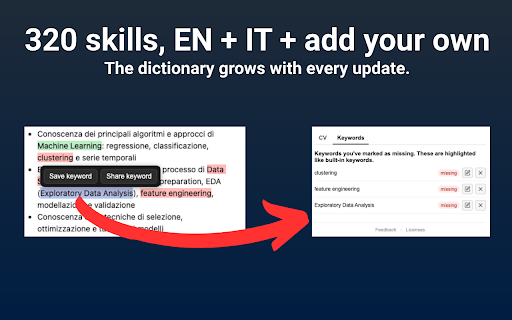 Vitae: See What Resume Parsers Read :: Highlight job posting keywords against your CV. Fully offline, nothing leaves your browser.