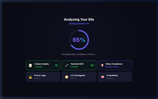 AdSense Approval Intelligence Engine :: Diagnostic intelligence system that analyzes your site against AdSense criteria to provide actionable remediation reports.
