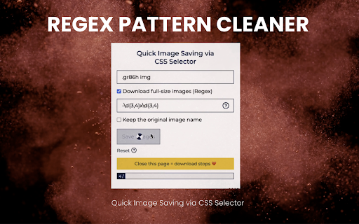 Quick Image Saving via CSS Selector :: This Chrome extension is designed to facilitate the quick and efficient saving of images from web pages using CSS selectors.