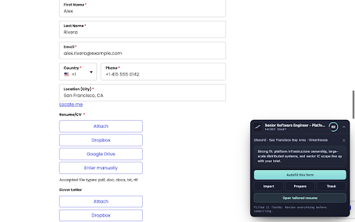 Nexste :: Import, rank, tailor, and fill job applications from the browser.