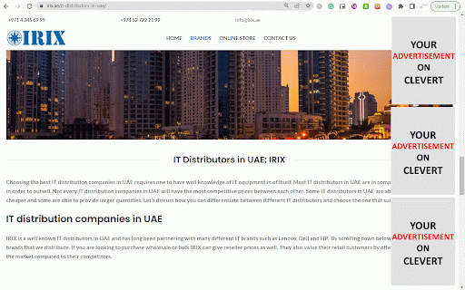 Clevert :: Extension for showing Ads on Web Sites