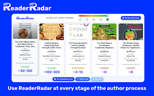 ReaderRadar: Book Research Tool for Authors :: Instant insights for authors: book ideas, titles, and keywords.