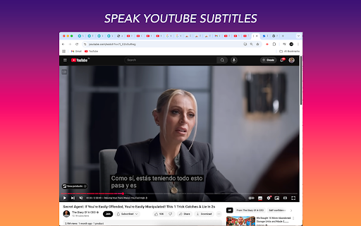 Speak YouTube Subtitles :: Reads YouTube subtitles aloud with multi-language support