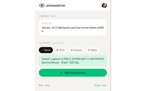 PriceWatcher :: Track product prices from any e-commerce site. Get notified when prices drop.