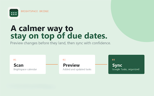 Brightspace Calendar to Google Tasks :: Sync Brightspace calendar events to a Google Tasks list.