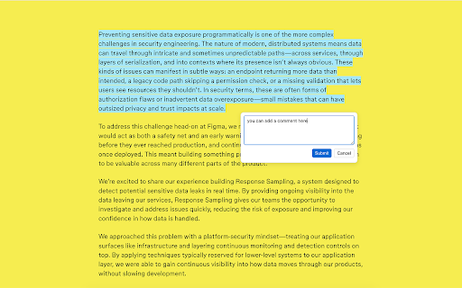 Inline :: Save highlights and add comments to text from any webpage to Notion