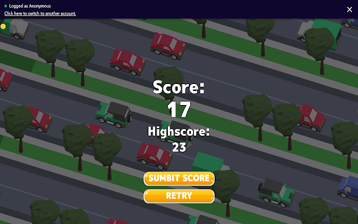Chicken Cross The Road :: Chicken Cross The Road Game - Play Now! Help the chicken cross the road safely while avoiding cars and obstacles.