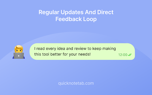 Quick Note Tab :: Transform your background browser tab into a quick note-taking space