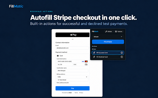 FillMatic :: Fill real-world web forms with realistic test data in one click