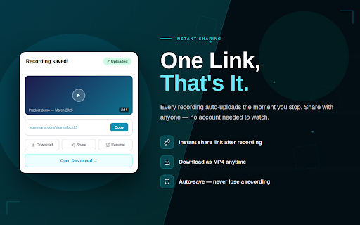 Screenana — Record, Share & Annotate :: Record your screen or tab, annotate in real-time, and share instantly. Free recorder with camera overlay, drawing tools & cloud.