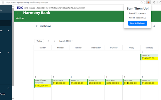 Sum Them Up! :: A simple extension that allows to sum numbers of the same kind on a webpage.