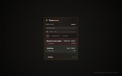 Vorasense :: AI-driven scam detection for chat platforms