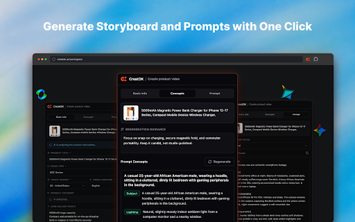 CreatOK - Free TikTok Transcript Generator & AI Video Prompt :: Analyze TikTok scripts and product selling points for free, then create marketing-ready video concepts and prompts.
