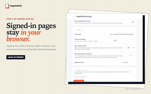 Single Page PDF — Save a Long Web Page Without Splits :: Turn a long web page into a single page PDF — no splits, no watermark, searchable text, and it works on pages behind a login.