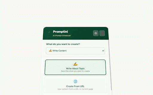 Promptini - Advanced AI Prompting Assistant :: Transform simple prompts into professional AI prompts. Simplify prompt engineering with guided templates and best practices.