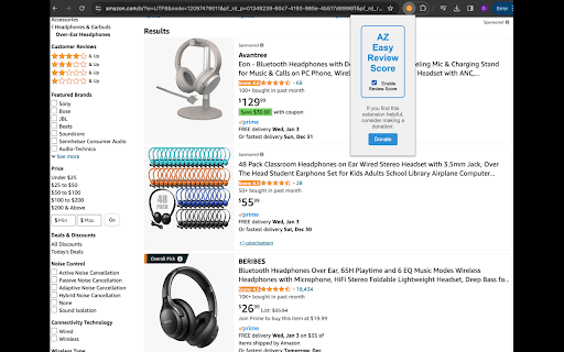 AZ Easy Review Score :: Scores Amazon products by review strength and value; product/promo links may use affiliate tracking.