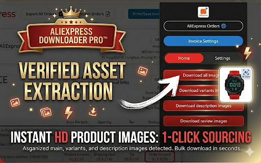 Ali Hunter - Aliexpress Dropshipping Center :: Get AliExpress invoice from order details,download images .Allows to get access easily to the Dropshipping Center