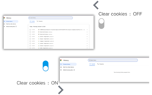 Clear cache, cookies, and delete history :: Clear cookies, local storage, plugin data, and service worker threads for the current website.