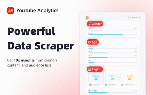 FREE YouTube Analytics - Auto Influencer Stats & Contact Info Card :: Discover YouTube influencer data insights instantly with smart analytics and visualized info cards including key contact details.