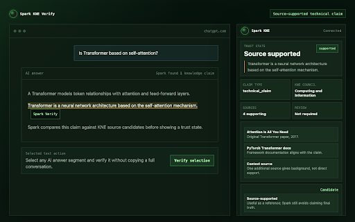 Spark KNE Verify :: Verify selected AI knowledge claims with Spark KNE.