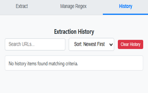 URL Extractor Pro :: Extracts URLs from HTML using custom regex, manages regex patterns, and keeps a history.