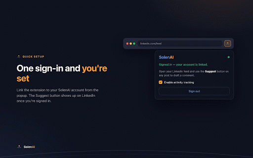 SolenAI LinkedIn Assistant :: Draft short, thoughtful LinkedIn comments with SolenAI — human-in-the-loop.
