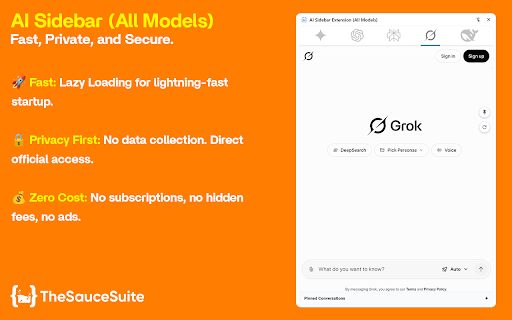 AI Sidebar Extension (All Models) :: Sidebar to toggle between Gemini, ChatGPT, Perplexity, Grok, and DeepSeek.