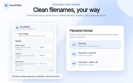 Twitter Video Downloader – DownXVideo :: Download Twitter/X videos, GIFs, and original images in one click. Choose quality, filenames, a subfolder, or where to save.