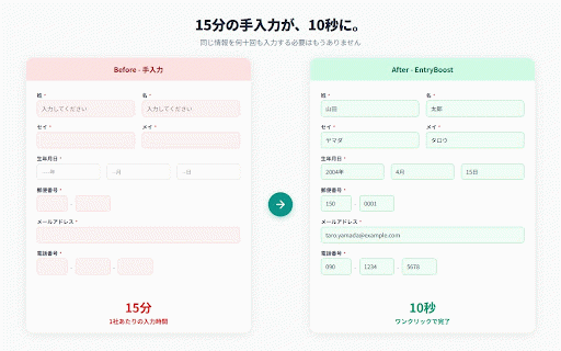 新卒就活マイページ自動入力ツール EntryBoost :: 新卒就活の企業マイページ登録フォームをワンクリックで自動入力。axol.jp・i-web・e2R・sonar・キャリアクラウド対応。