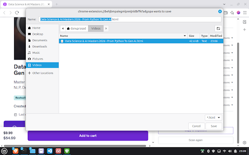 UdemyLens :: Scan and export Udemy course curricula in multiple formats.